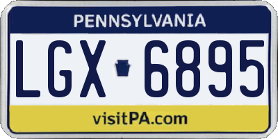 PA license plate LGX6895