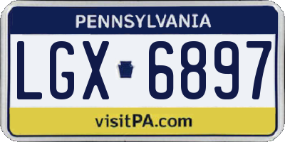 PA license plate LGX6897