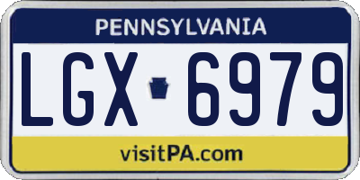 PA license plate LGX6979
