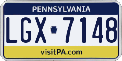 PA license plate LGX7148