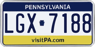 PA license plate LGX7188