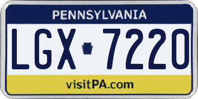 PA license plate LGX7220