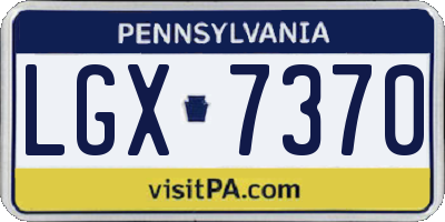 PA license plate LGX7370