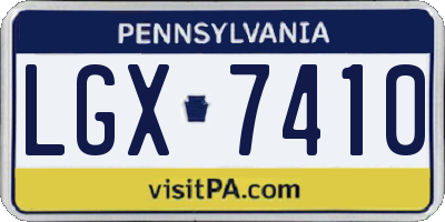 PA license plate LGX7410