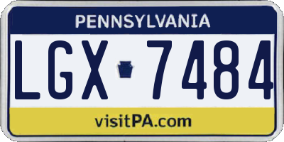 PA license plate LGX7484