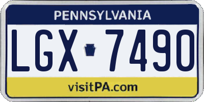 PA license plate LGX7490