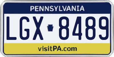 PA license plate LGX8489