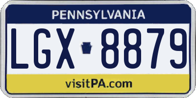 PA license plate LGX8879