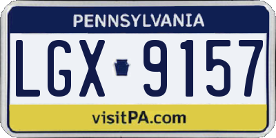 PA license plate LGX9157
