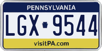 PA license plate LGX9544
