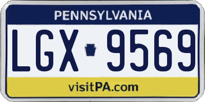 PA license plate LGX9569