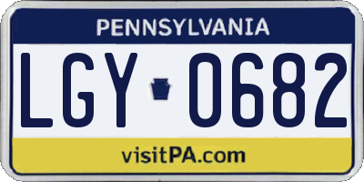 PA license plate LGY0682