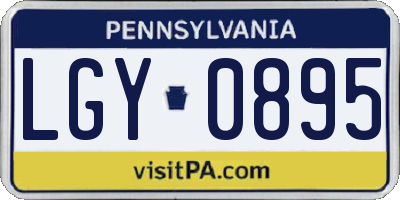 PA license plate LGY0895