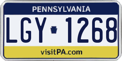 PA license plate LGY1268