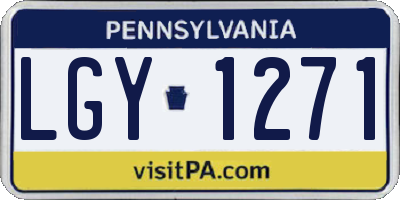 PA license plate LGY1271