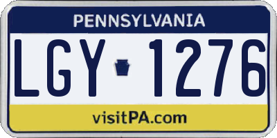 PA license plate LGY1276