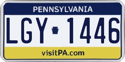 PA license plate LGY1446