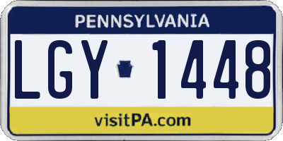PA license plate LGY1448