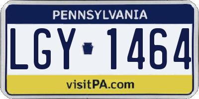 PA license plate LGY1464