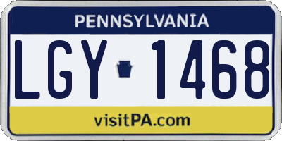 PA license plate LGY1468