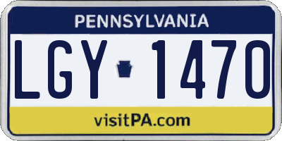 PA license plate LGY1470