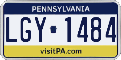 PA license plate LGY1484