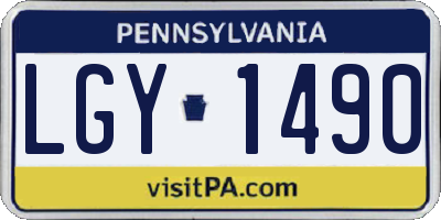 PA license plate LGY1490