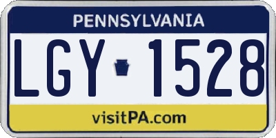PA license plate LGY1528