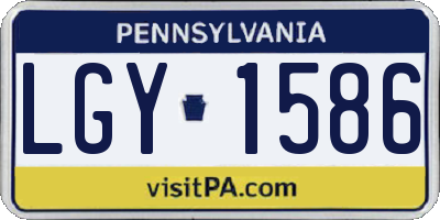 PA license plate LGY1586