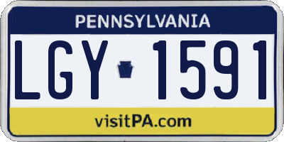 PA license plate LGY1591