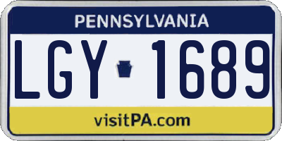 PA license plate LGY1689