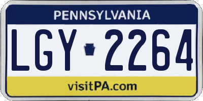 PA license plate LGY2264