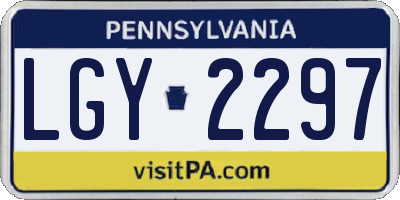 PA license plate LGY2297