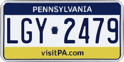 PA license plate LGY2479