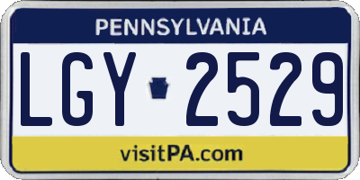 PA license plate LGY2529