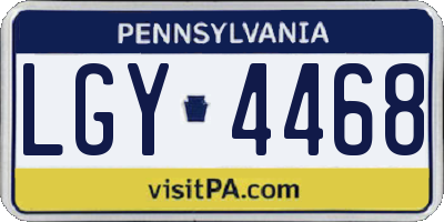 PA license plate LGY4468