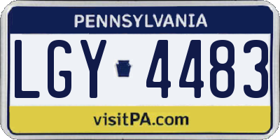 PA license plate LGY4483