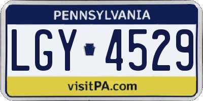 PA license plate LGY4529