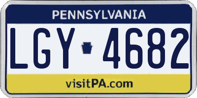 PA license plate LGY4682