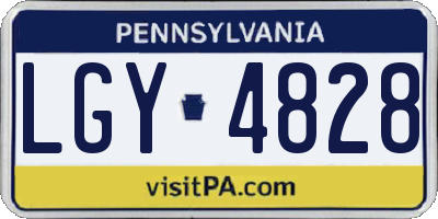 PA license plate LGY4828