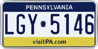 PA license plate LGY5146