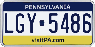 PA license plate LGY5486