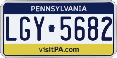 PA license plate LGY5682