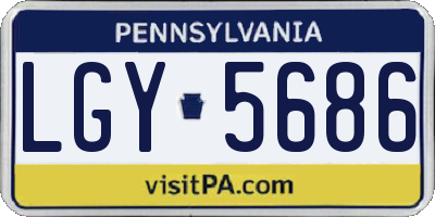 PA license plate LGY5686