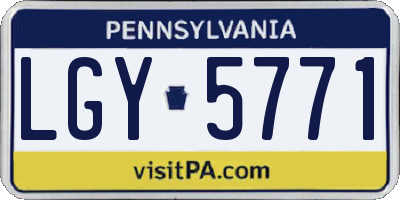 PA license plate LGY5771