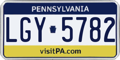 PA license plate LGY5782