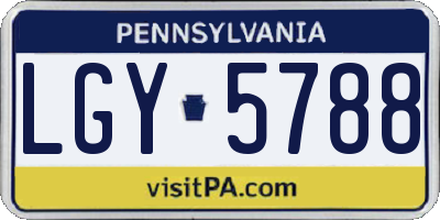 PA license plate LGY5788