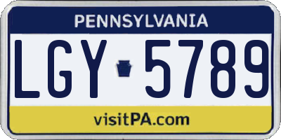 PA license plate LGY5789
