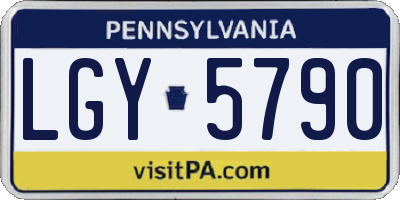 PA license plate LGY5790
