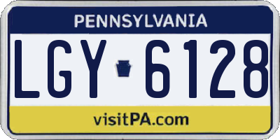 PA license plate LGY6128